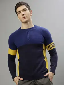 Iconic Men Colourblocked Pullover