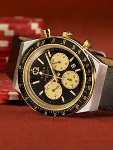 Timex Men Dial & Leather Straps Analogue Watch TW2W64300UJ