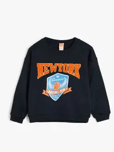 Koton Boys Graphic Printed Round Neck Cotton Pullover Sweatshirt