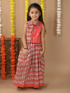 Sangria Girls Printed Pure Cotton Lehenga Choli