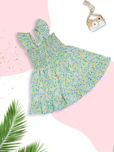 Kids Girls MeeMee Floral Print Fit & Flare Dress