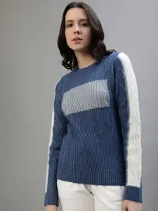 Iconic Women Colourblocked Pullover