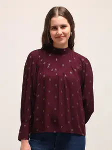 U.S. Polo Assn. Women Conversational Printed High Neck Top