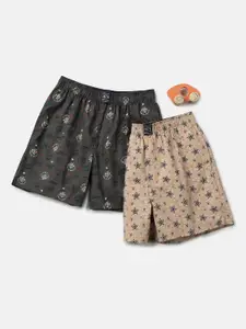 Jockey Boys Pack of 2 Super Combed Mercerized Cotton Printed Boxer Shorts-UB08