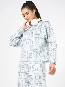 Ajile by Pantaloons Women Typography Printed Round Neck Cotton Pullover Sweatshirt