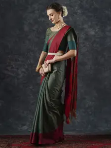 KALINI Ethnic Woven Design Festive Wear Saree with Matching Blouse