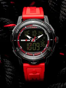 Timex Men Printed Dial & Leather Straps Digital Solar Powered Watch TW2W53700UJ