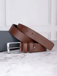 One8 Men Textured Tang Closure Leather Casual Belt