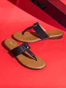 Inc 5 Women Party T-Strap Flats with Buckles