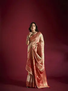 elora Woven Design Zari Silk Blend Banarasi Saree