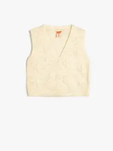 Koton Girls V-Neck Sweater Vest