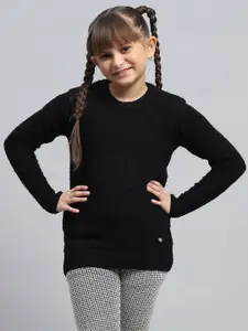 Monte Carlo Girls Round Neck Woollen Pullover