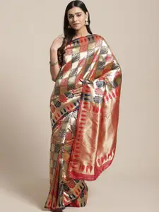 KALINI Woven Design Zari Banarasi Saree