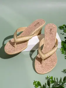 Inc 5 Women Embellished Ethnic Wedge Heel Sandals