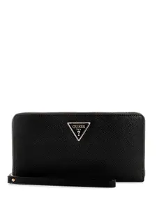 GUESS Women Textured PU Zip Around Wallet