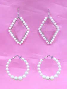 VAGHBHATT Pack Of 4 Classic Hoop Earrings