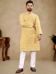 Zurika Fashion Men Chikankari Embroidered Straight Kurta