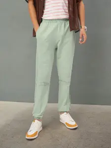 Kook N Keech Di-stress Raw Edge Detail Paneled Joggers