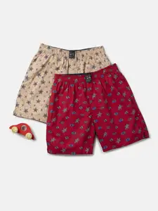Jockey Boy Pack of 2 Super Combed Mercerized Cotton Printed Boxer Shorts-UB08