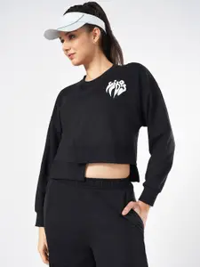 Ajile by Pantaloons Women Solid Round Neck Cotton Pullover Sweatshirt