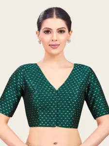 Studio Shringaar Woven Design Non-Padded Saree Blouse
