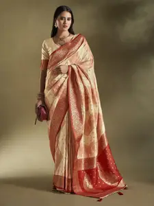 elora Ethnic Motifs Woven Design Zari Banarasi Saree