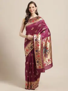 KALINI Ethnic Motifs woven design Zari Banarasi Saree