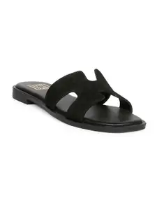 Viviblu Women Textured Open Toe Flats