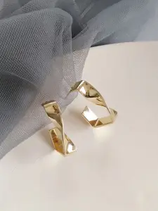 KRENOZ Geometric Half Hoop Earrings