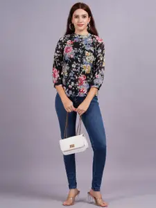 KALINI Women Floral Printed High Neck Top