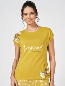 Dreamz by Pantaloons Women Printed Pure Cotton Lounge T-shirt