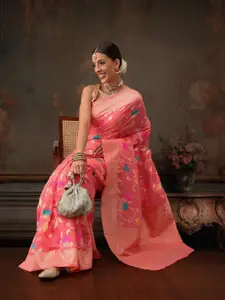 Silk Land Ethnic Motifs Zari Cotton Saree