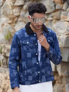 Campus Sutra Men Printed Lightweight Biker Jacket