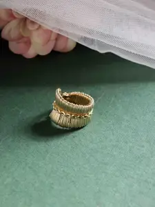 PANASH Gold-Plated Adjustable Finger Ring