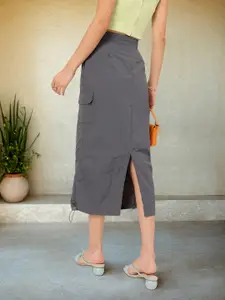 DressBerry Cargo Couture Straight Midi Parachute Skirt