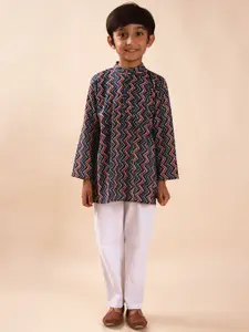 Sangria Boys Printed Pure Cotton Kurta