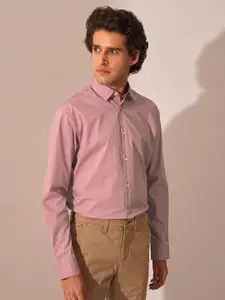 SELECTED Men Spread Collar Solid Cotton Casual Shirt