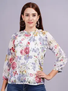 HIGHLIGHT FASHION EXPORT Women Floral Printed High Neck Top