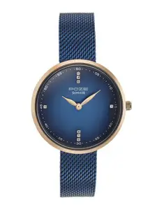 Sonata Women Embellished Dial & Leather Bracelet Style Straps Analogue Watch SP80012KM01