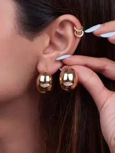 SALTY Dramatic Stainless Steel Contemporary Hoop Earrings