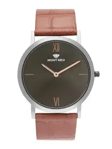 MONT NEO Men Dial & Leather Straps Watch 8011B-L8816