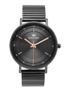 MONT NEO Men Quartz Gun Dial Analog Metal Watch 8013T-B8816