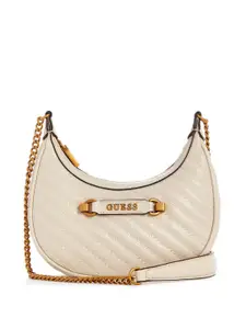 GUESS Women Textured PU Shopper Half Moon