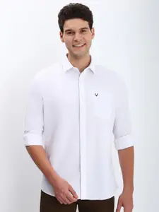 Allen Solly Men Spread Collar Solid Cotton Slim Fit Casual Shirt