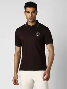 Van Heusen Sport Men Solid Polo Collar Pure Cotton T-shirt