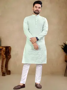 Zurika Fashion Men Chikankari Embroidered Straight Kurta