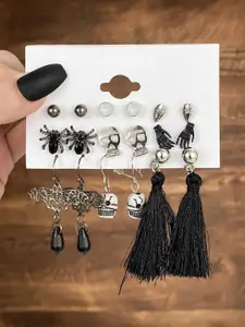 SALTY Set of 9 Studs & Hoop Earrings