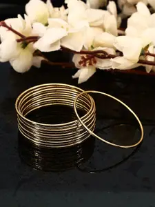 ANIKAS CREATION Set Of 12 Gold-Plated Bangles