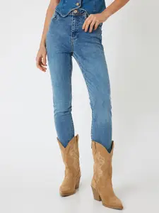 Koton Women Skinny Fit High-Rise Cotton Stretchable Jeans