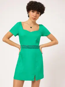 DressBerry Lace Inserted Sheath Mini Dress